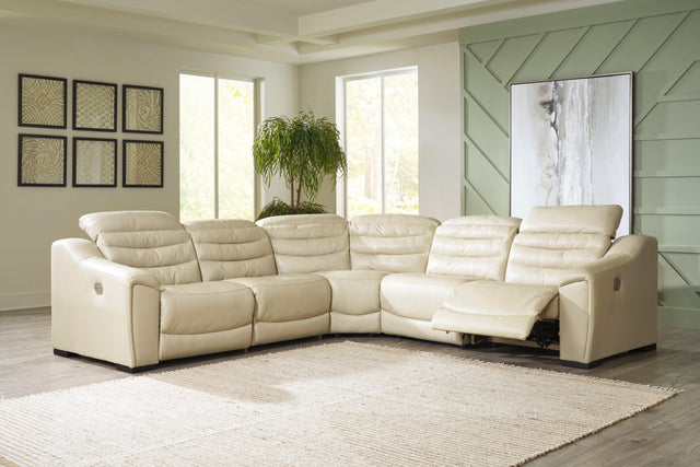 Center Line Cream 7-Piece Power Reclining Sectional - Ella Furniture