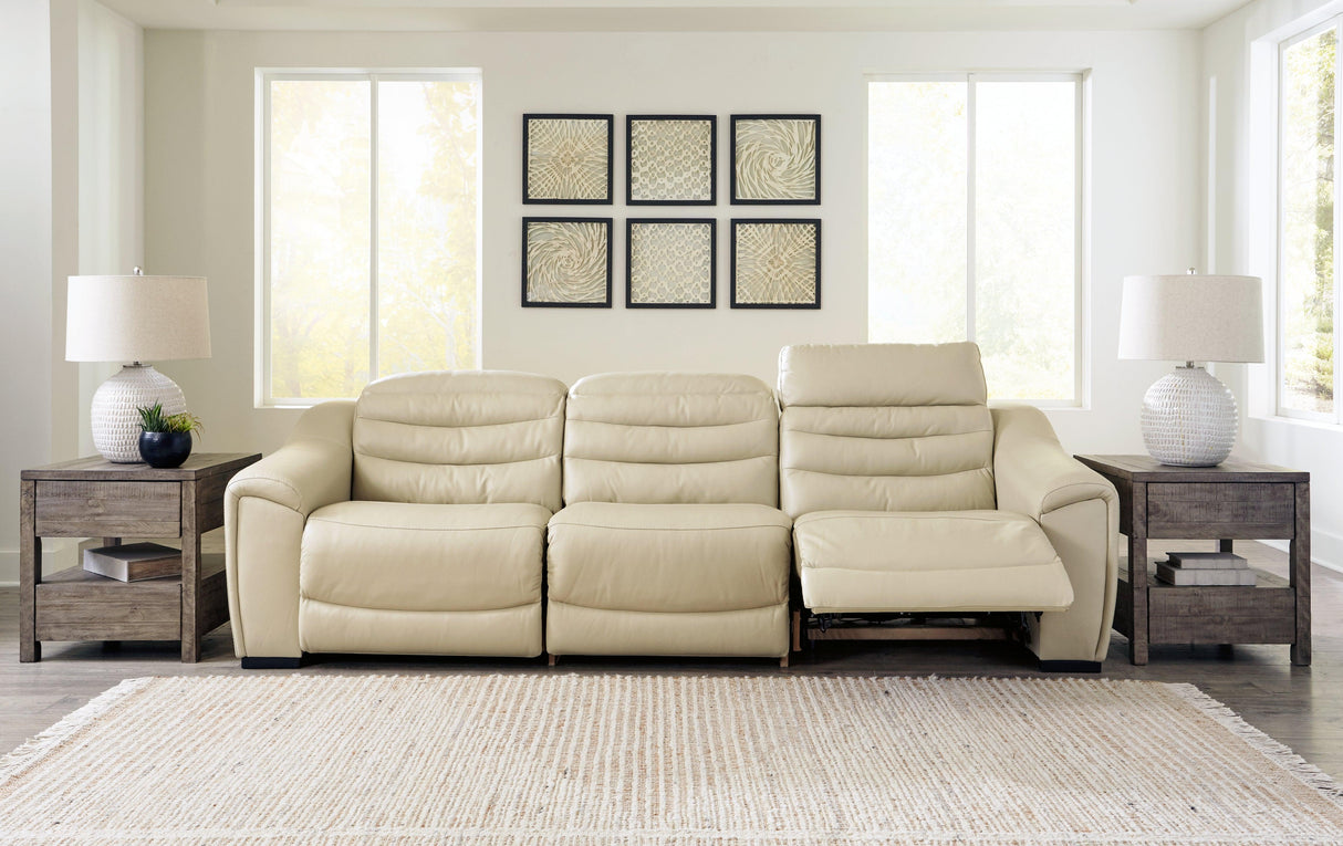 Center Line Cream 3-Piece Power Reclining Sectional - Ella Furniture