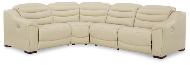 Center Line Cream 4-Piece Power Reclining Sectional - Ella Furniture