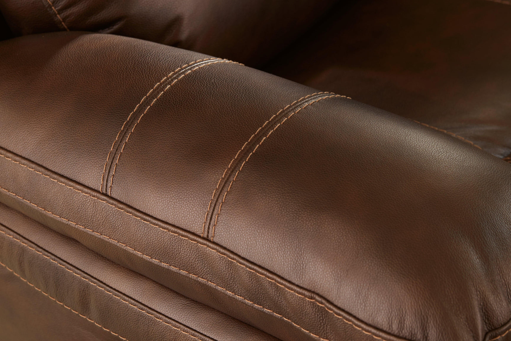 Edmar Chocolate Leather Power Recliner - Ella Furniture