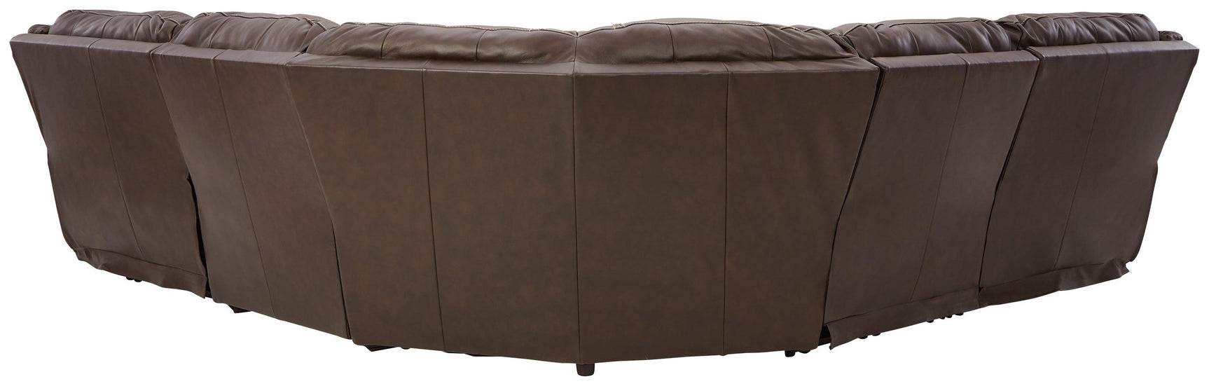 Dunleith Chocolate 5-Piece Power Reclining Sectional - Ella Furniture