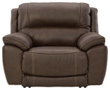 Dunleith Chocolate Leather Power Recliner - Ella Furniture
