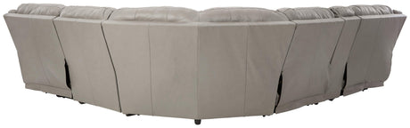 Dunleith Chocolate 6-Piece Power Reclining Sectional - Ella Furniture