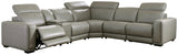 Correze Gray 6-Piece Power Reclining Sectional - Ella Furniture