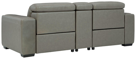 Correze Gray 3-Piece Power Reclining Sectional - Ella Furniture