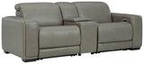 Correze Gray 3-Piece Power Reclining Sectional - Ella Furniture