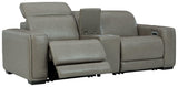 Correze Gray 3-Piece Power Reclining Sectional - Ella Furniture