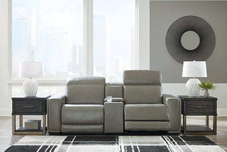 Correze Gray 3-Piece Power Reclining Sectional - Ella Furniture
