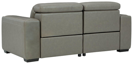 Correze Gray 2-Piece Power Reclining Sectional - Ella Furniture