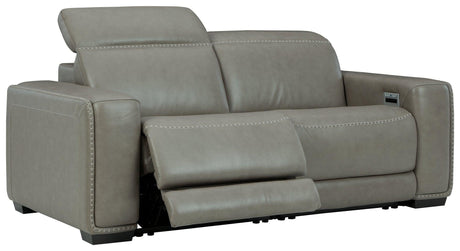 Correze Gray 2-Piece Power Reclining Sectional - Ella Furniture