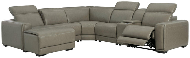 Correze Gray 6-Piece Power Reclining Sectional With Chaise U94202S4 - Ella Furniture