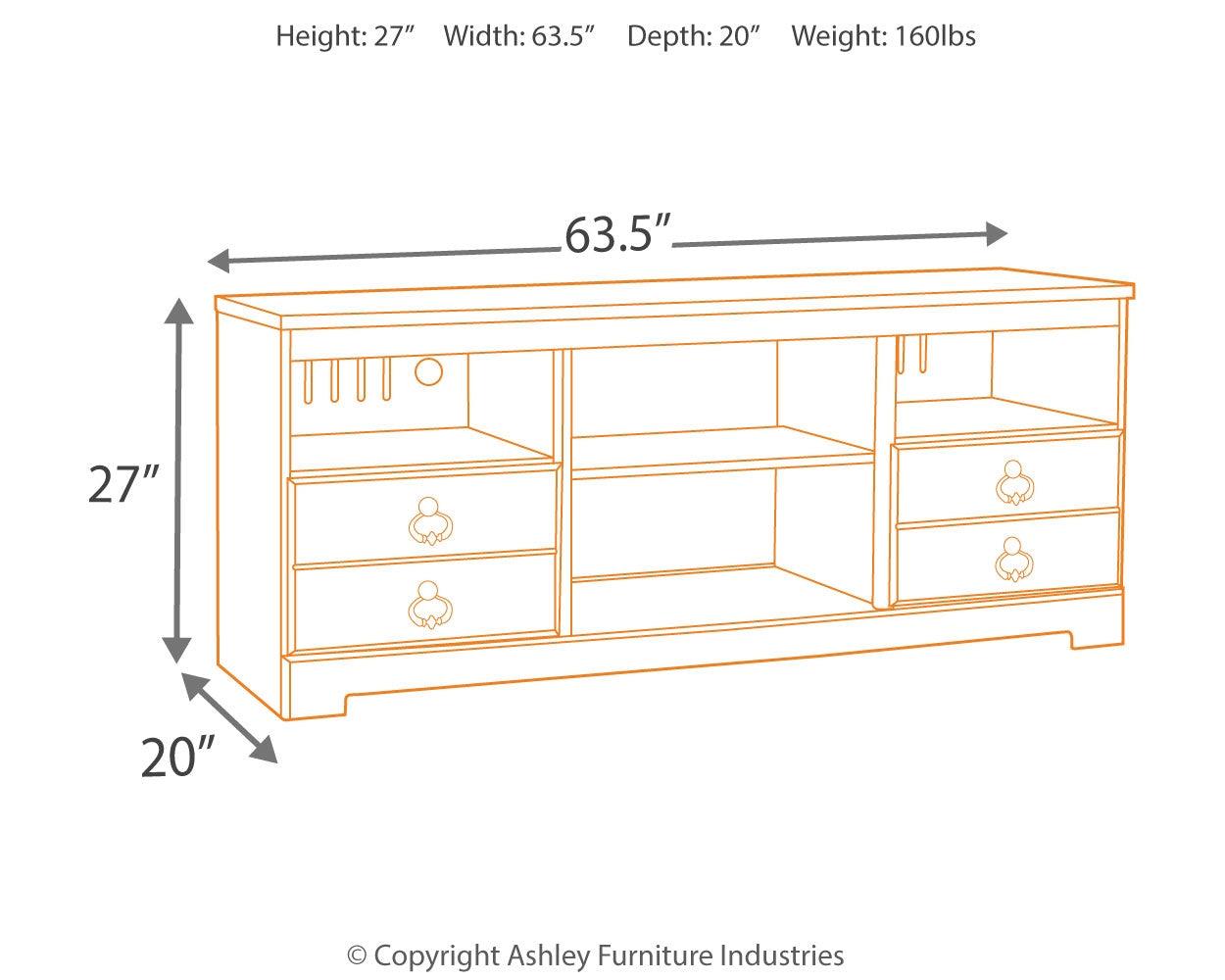 Willowton Whitewash 64" Tv Stand - Ella Furniture