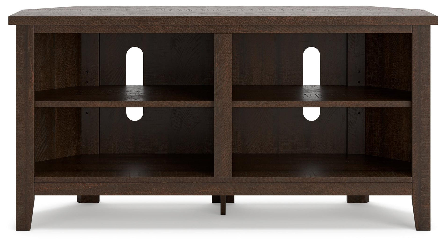 Camiburg Warm Brown Corner Tv Stand - Ella Furniture