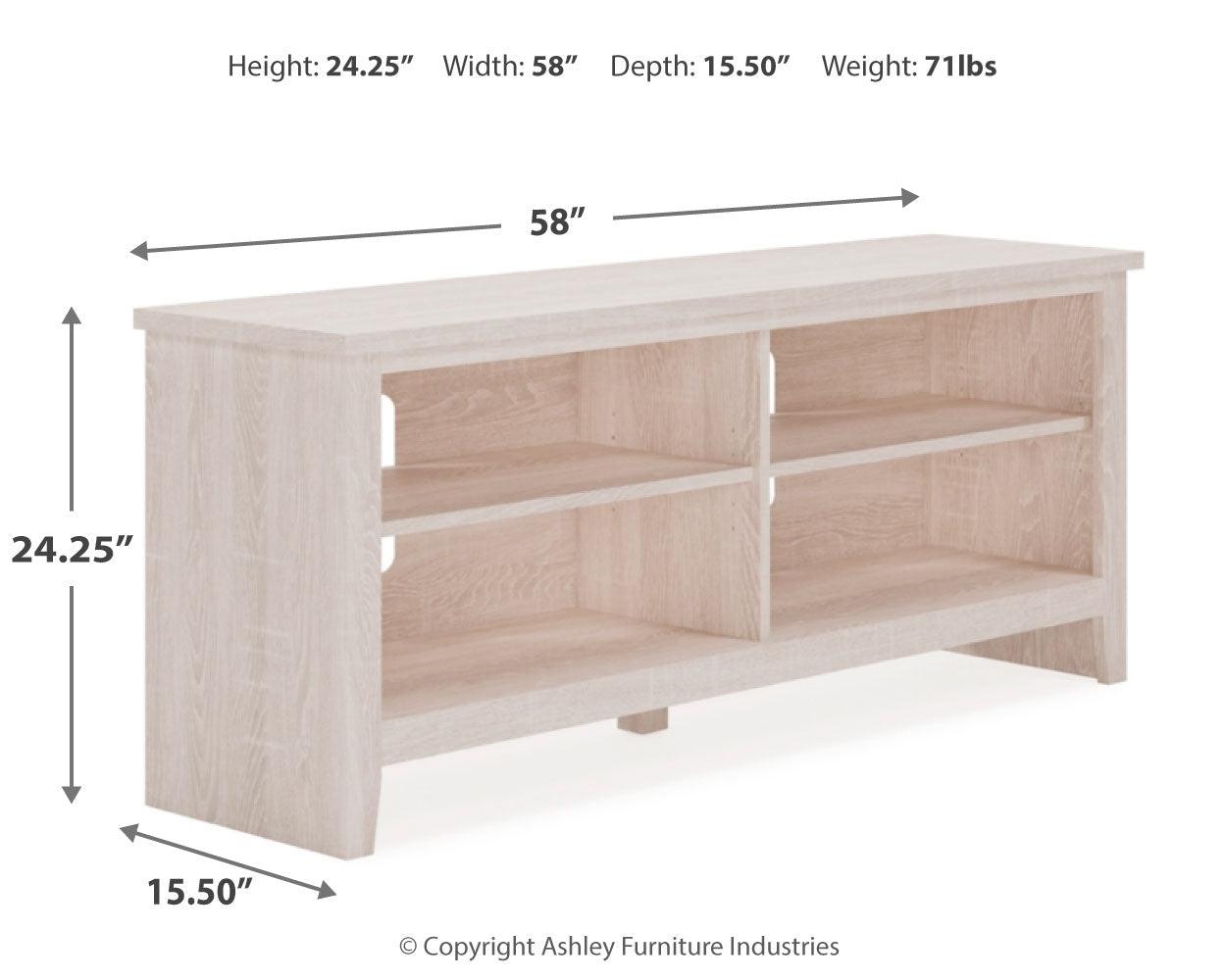 Dorrinson Antique White 58" Tv Stand - Ella Furniture