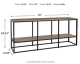 Wadeworth Brown/Black 65" Tv Stand - Ella Furniture