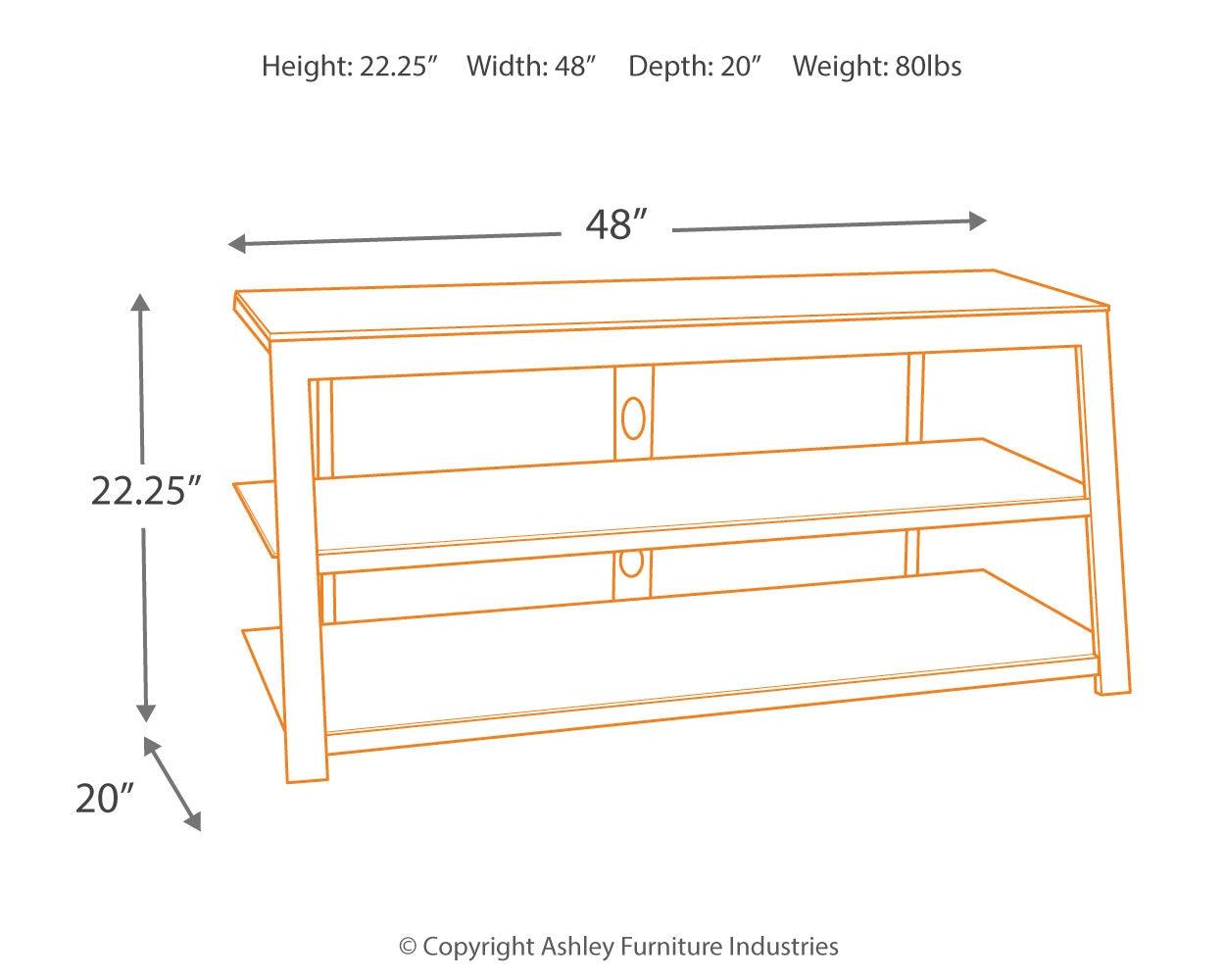 Rollynx Black 48" Tv Stand - Ella Furniture