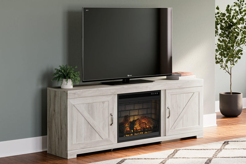 Willowton 72" Tv Stand With Electric Fireplace - Ella Furniture