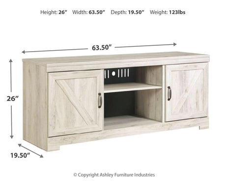 Bellaby Whitewash 63" Tv Stand - Ella Furniture