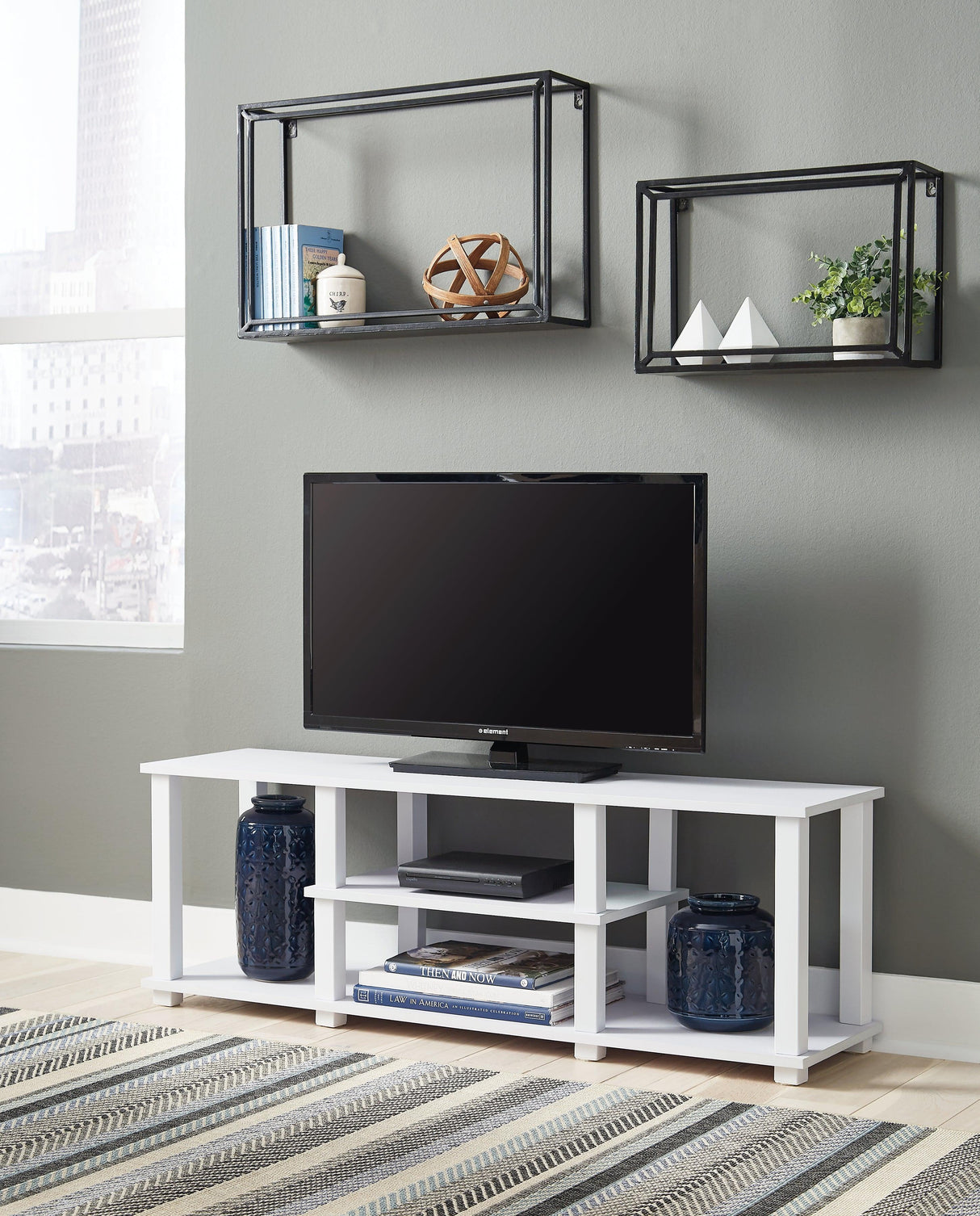 Baraga White 48" Tv Stand - Ella Furniture