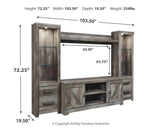 Wynnlow Gray 4-Piece Entertainment Center - Ella Furniture