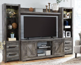 Wynnlow Gray 4-Piece Entertainment Center - Ella Furniture