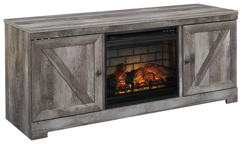 Wynnlow Gray 63" Tv Stand With Electric Fireplace W440W9 - Ella Furniture