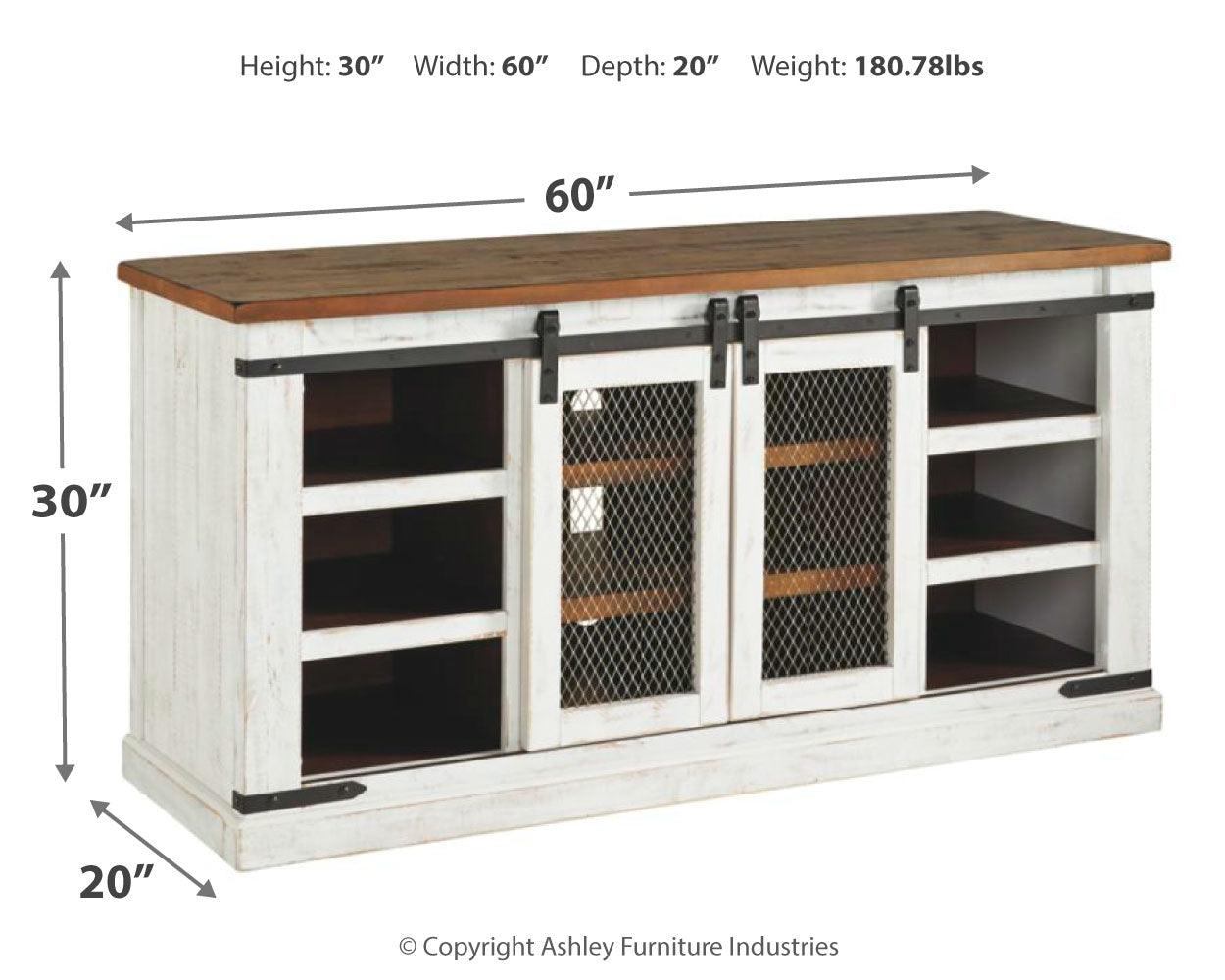 Wystfield White/Brown 60" Tv Stand - Ella Furniture