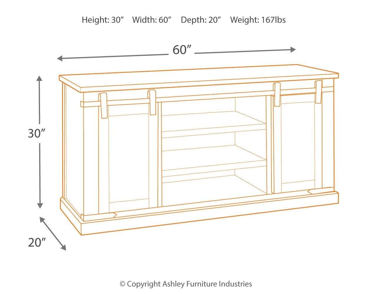 Budmore Rustic Brown 60" Tv Stand - Ella Furniture