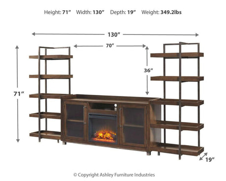 Starmore Brown/gunmetal 3-Piece Entertainment Center - Ella Furniture