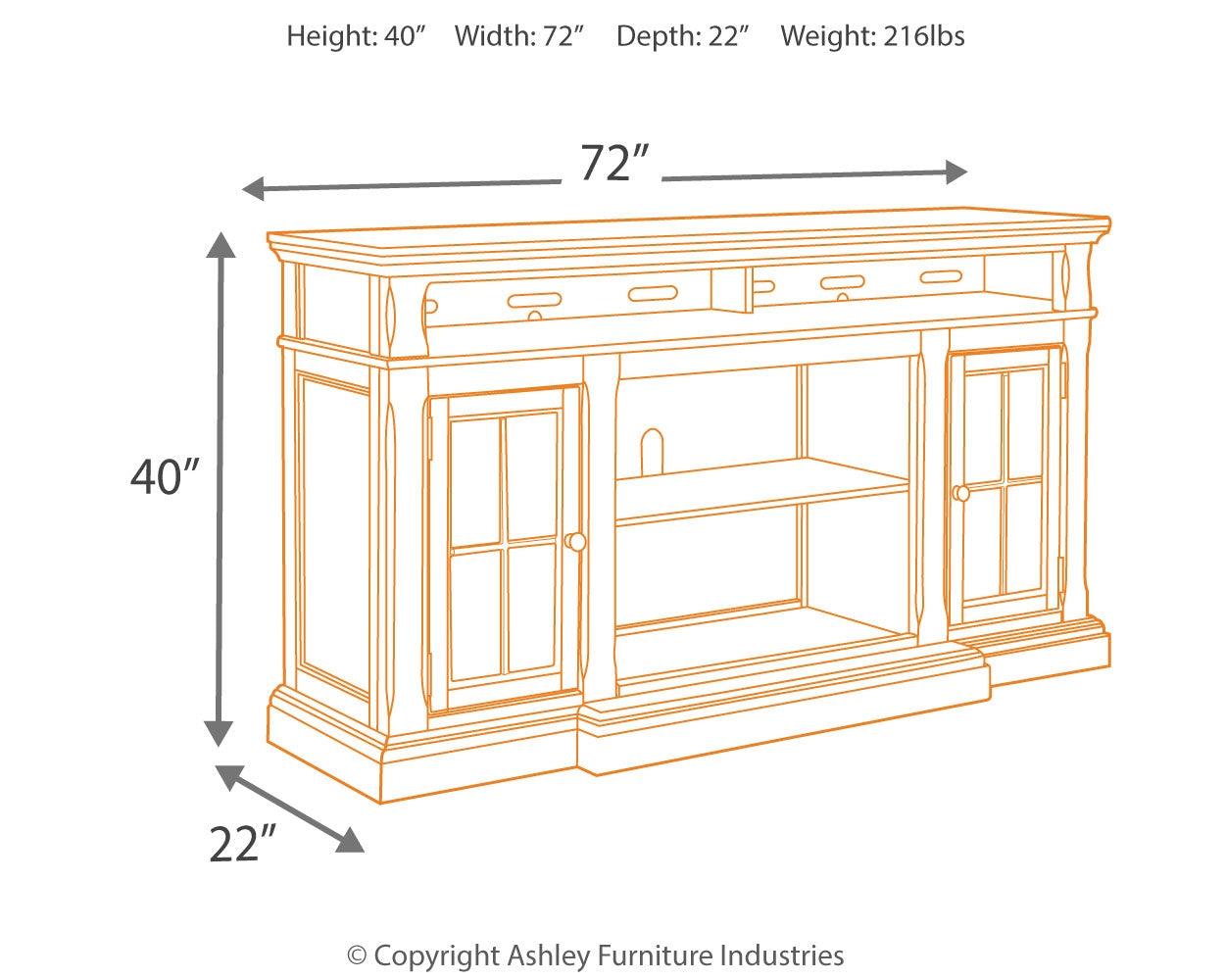 Roddinton Dark Brown 72" Tv Stand - Ella Furniture