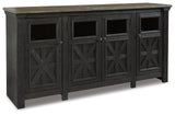 Tyler Creek Black/gray 74" Tv Stand - Ella Furniture