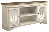 Realyn Chipped White 74" Tv Stand - Ella Furniture