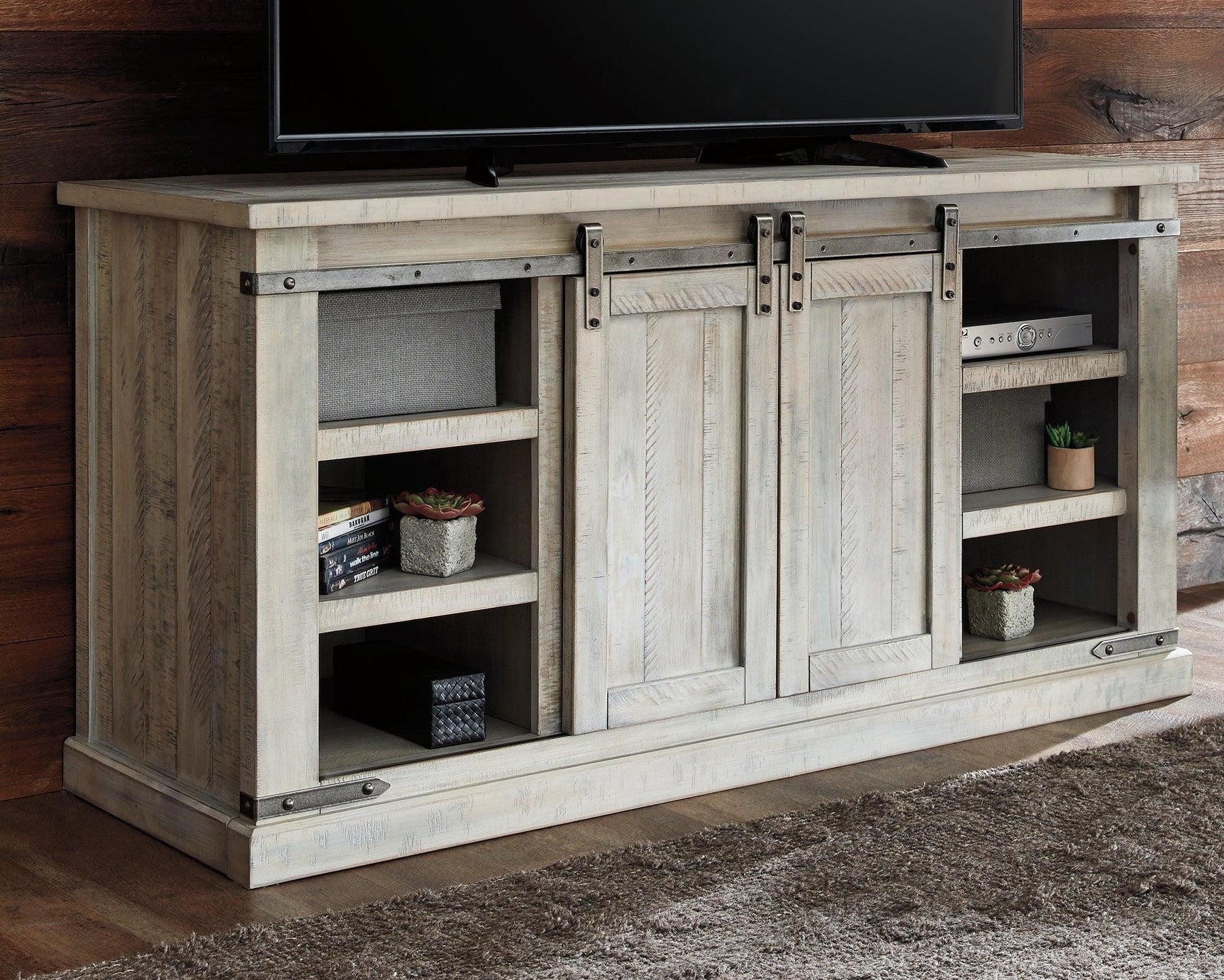 Carynhurst Whitewash 60" Tv Stand - Ella Furniture