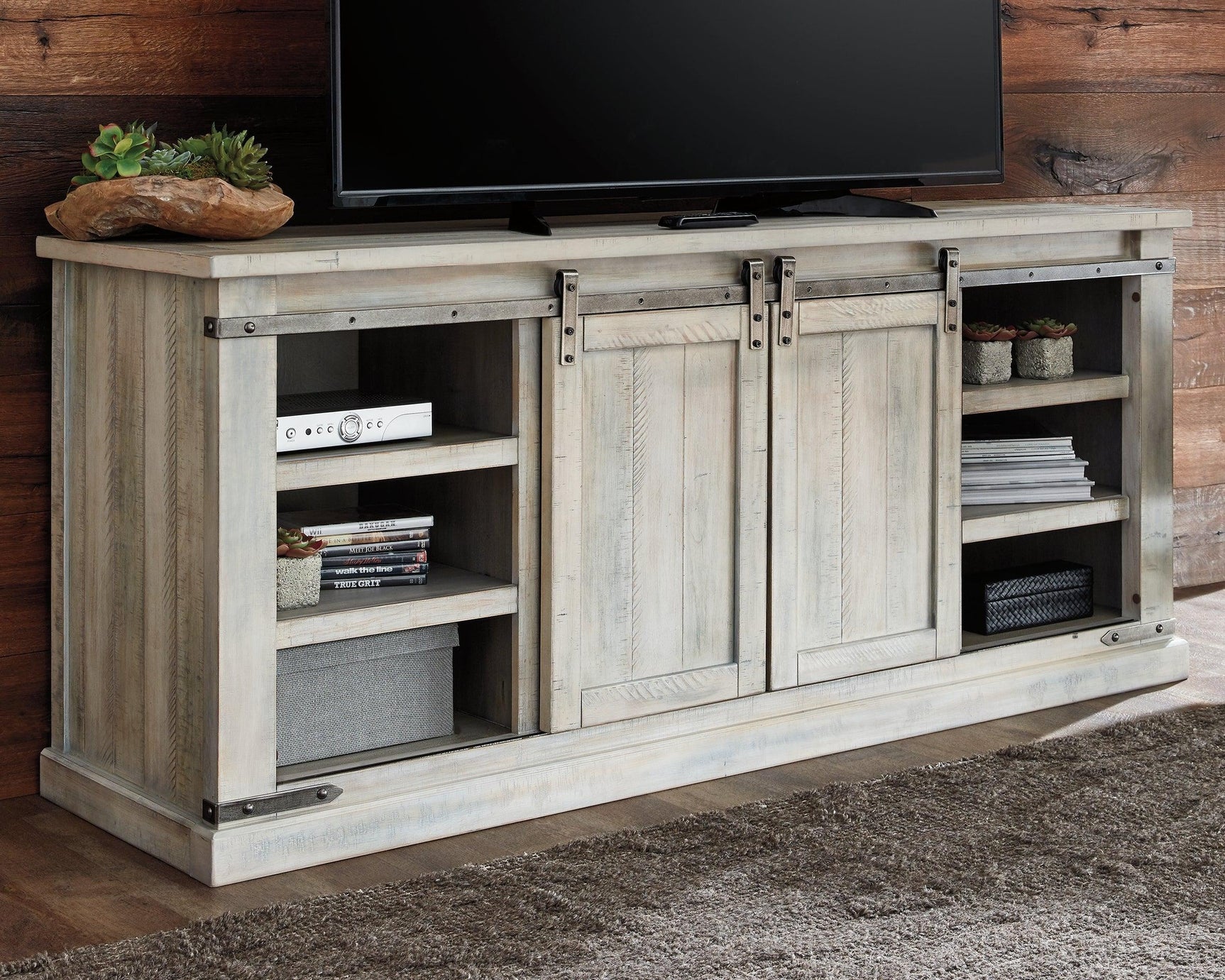 Carynhurst Whitewash 70" Tv Stand - Ella Furniture