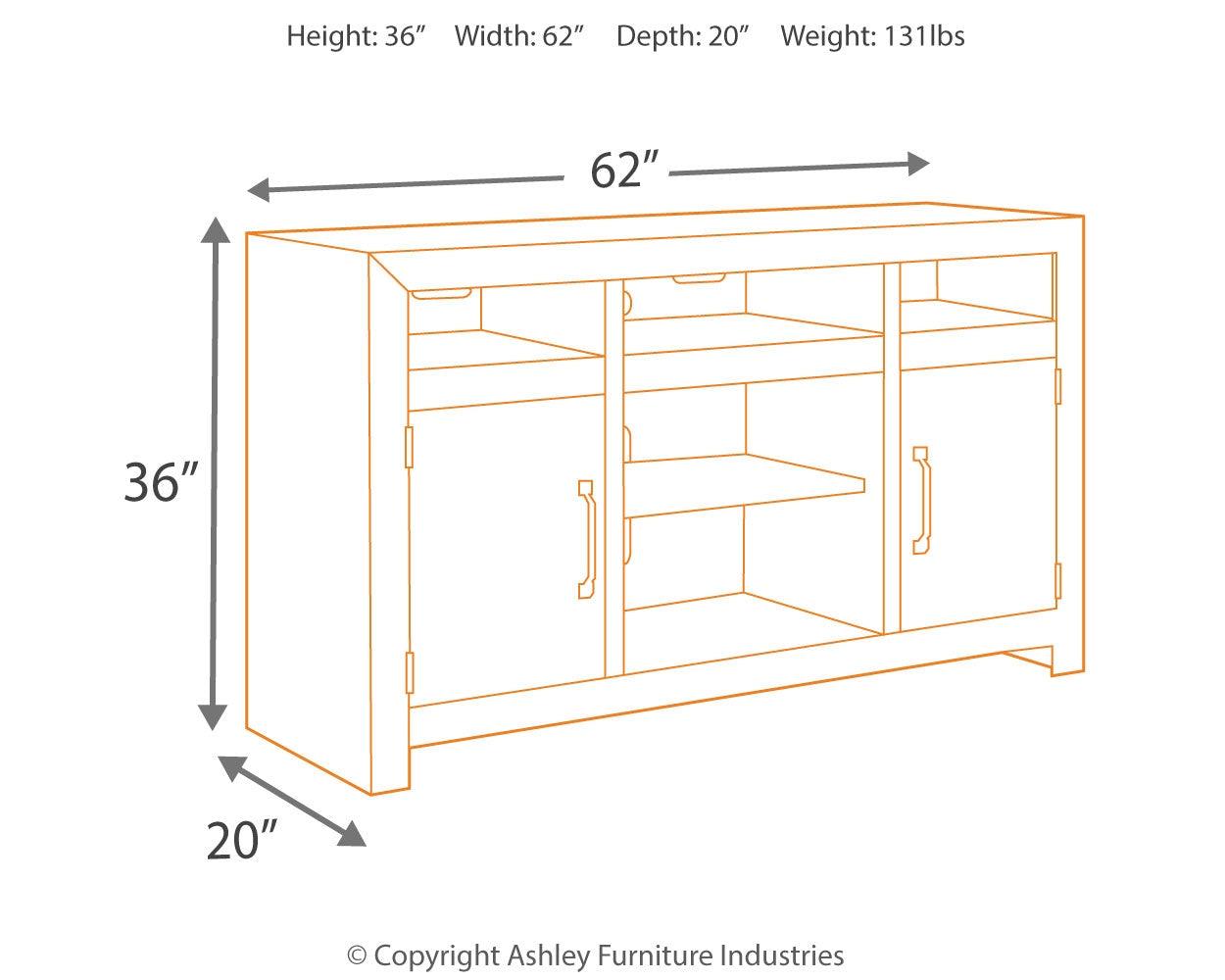 Sommerford Brown 62" Tv Stand - Ella Furniture