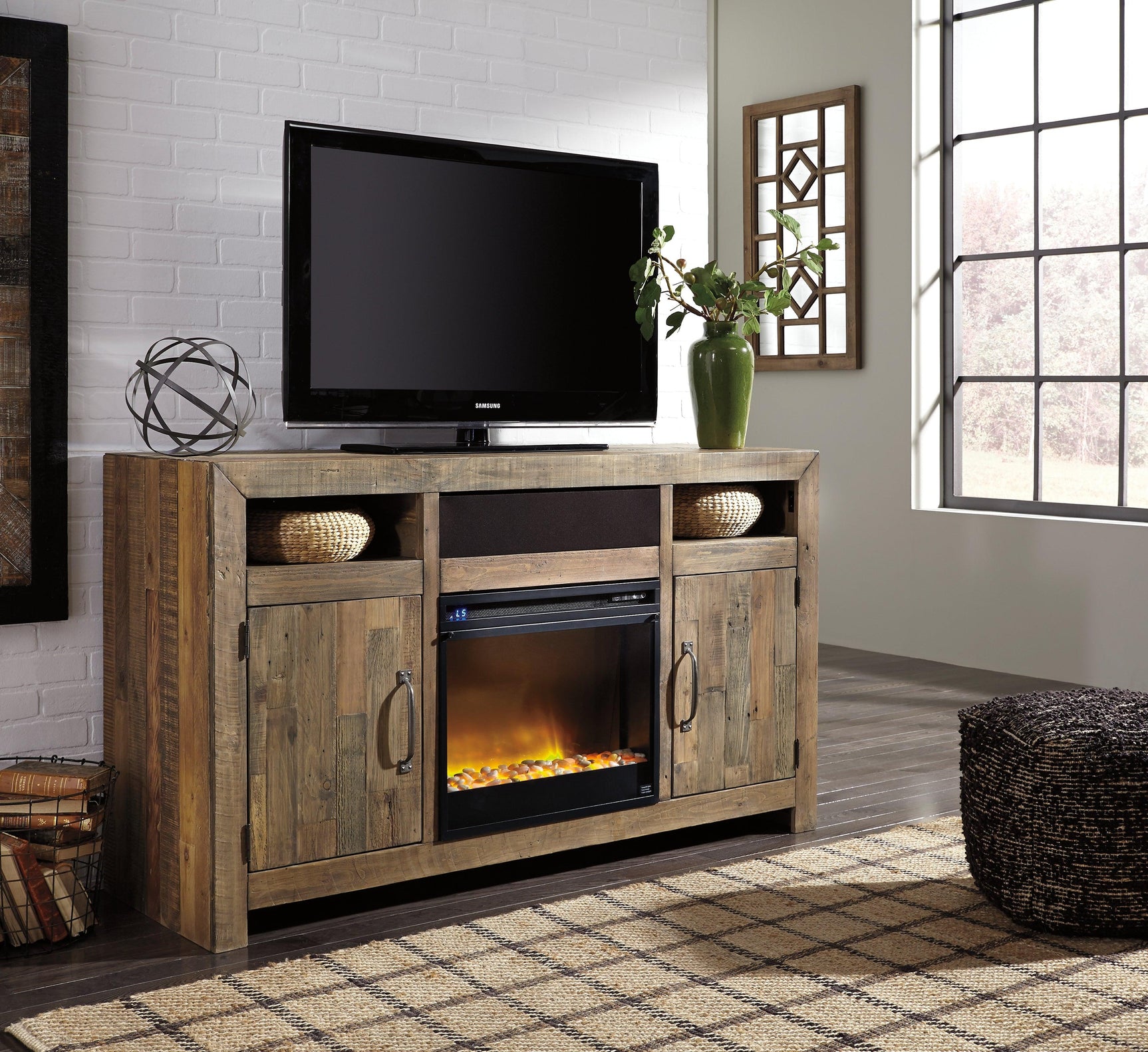 Sommerford Brown 62" Tv Stand - Ella Furniture