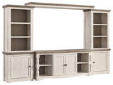 Havalance Two-tone 4-Piece Entertainment Center - Ella Furniture