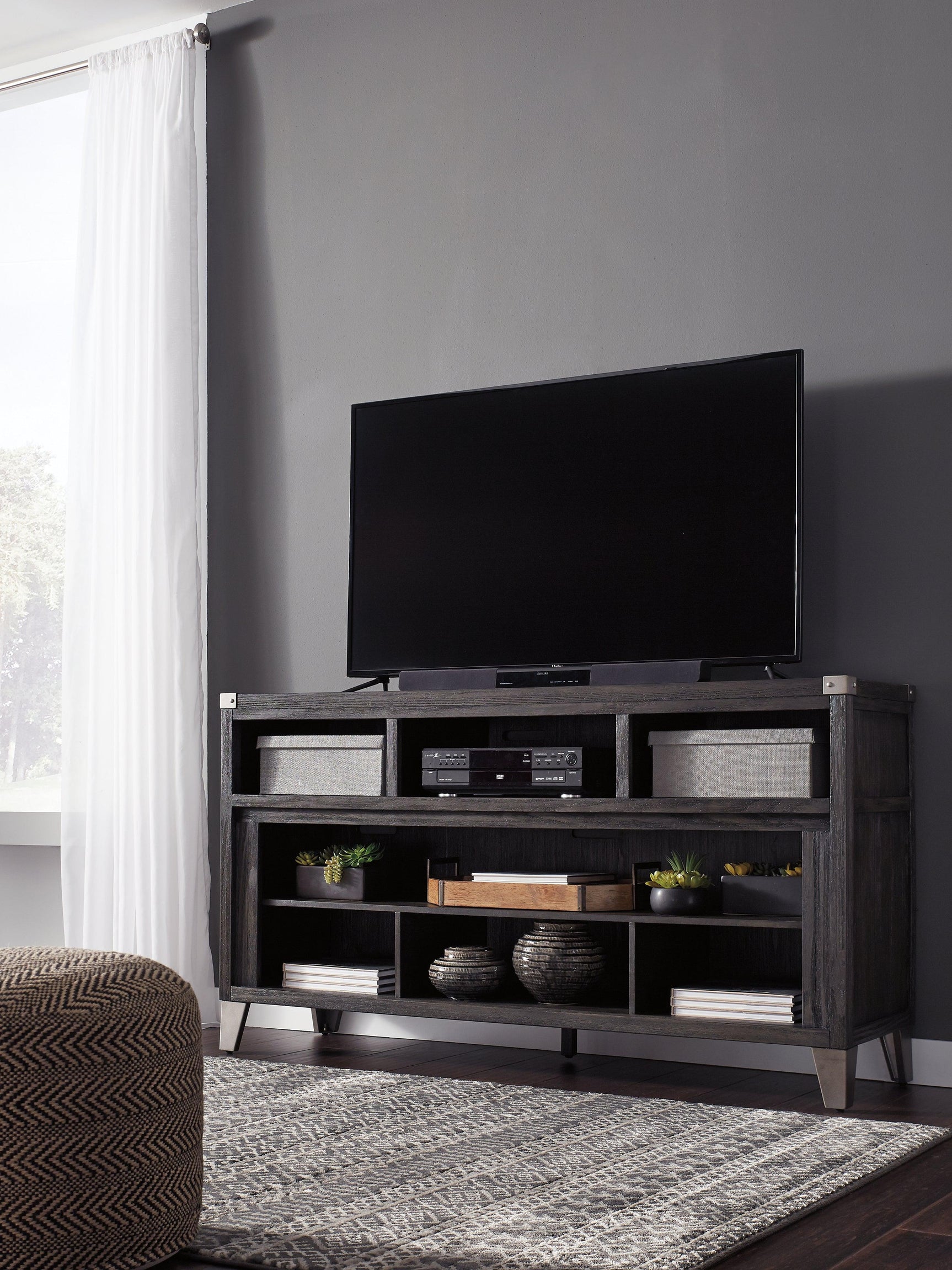 Todoe Gray 65" Tv Stand - Ella Furniture