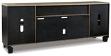 Foyland Black/brown 83" Tv Stand - Ella Furniture