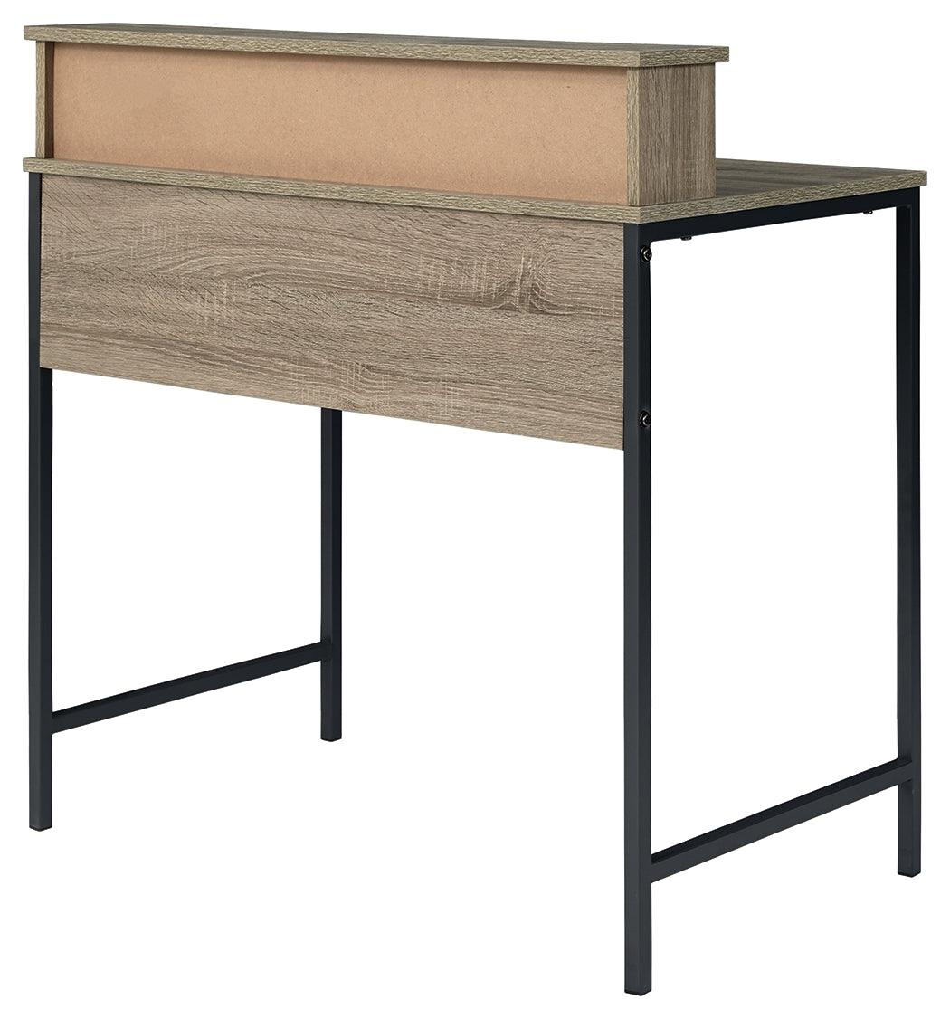 Titania Light Brown/gunmetal Home Office Desk - Ella Furniture