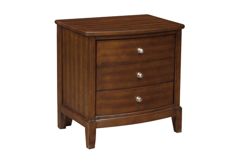 Cotterill Cherry Modern Transitional Solid Wood Faux Leather Upholstered Tufted Panel Bedroom Set - Ella Furniture