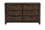 Parnell Rustic Cherry Modern Contemporary Solid Wood Acacia Veneer Panel Bedroom Set - Ella Furniture