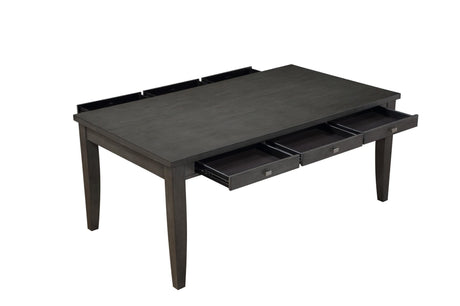 Baresford Gray Finish Contemporary Solid Wood Fabric Upholstery Seat Storage Dining Room Set - Ella Furniture