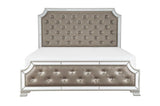 Avondale Silver Modern Contemporary Wood Polyurethane Upholstered Tufted Panel Bedroom Set - Ella Furniture