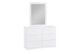 Galen White Modern Transitional Wood And Engineered Wood Twin Over Twin Youth Bedroom Set - Ella Furniture