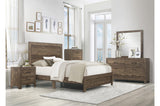 Corbin Rustic Brown Modern Contemporary Faux Wood And Veneers Panel Bedroom Set - Ella Furniture