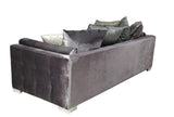 Skylar Gray Velvet Sofa & Loveseat - Ella Furniture