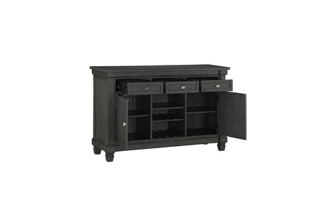 Baresford Gray Finish Contemporary Solid Wood Fabric Upholstery Seat Storage Dining Room Set - Ella Furniture