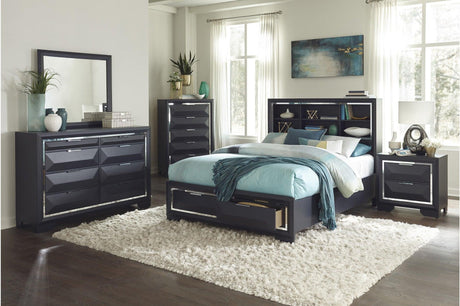 Rosemont Midnight Blue Modern Contemporary Solid Wood Bedroom Set - Ella Furniture