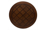 Lordsburg Brown Cherry Classic Solid Wood Faux Leather Upholstered Seat Round Dining Room Set - Ella Furniture